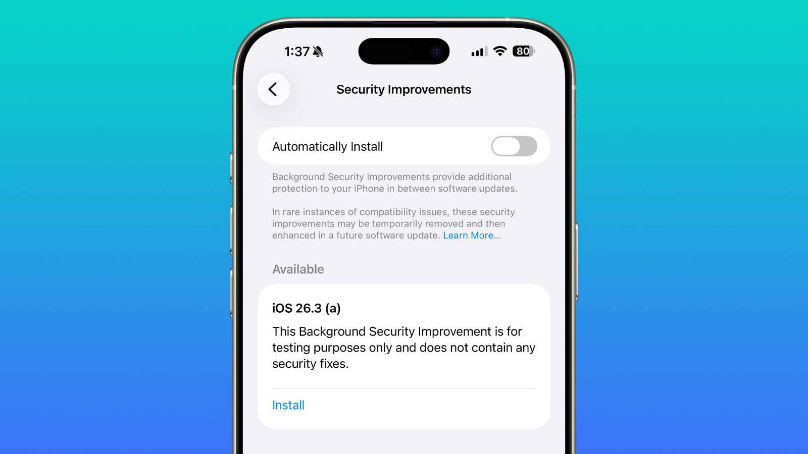 苹果正在测​​试“后台安全改进”功能 提供额外的安全保护-心动未来iOS证书