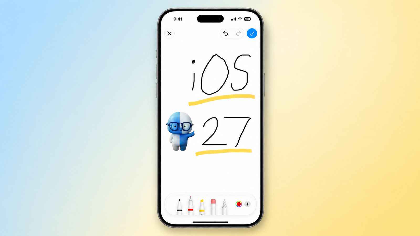 在 iOS 27 的“信息”应用中 苹果新增了一个“绘图”选项